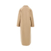 double wool blend single-breasted coat