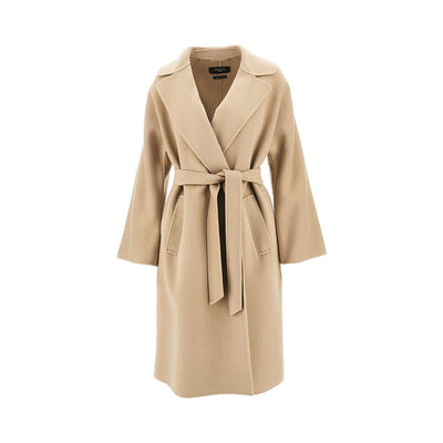 double cloth coat with belt
