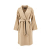 double cloth coat with belt