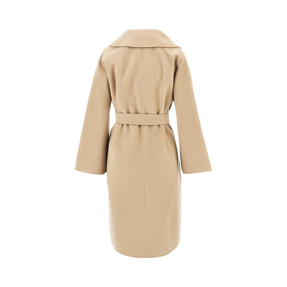 double cloth coat with belt
