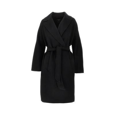 double cloth coat with belt