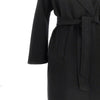 double cloth coat with belt