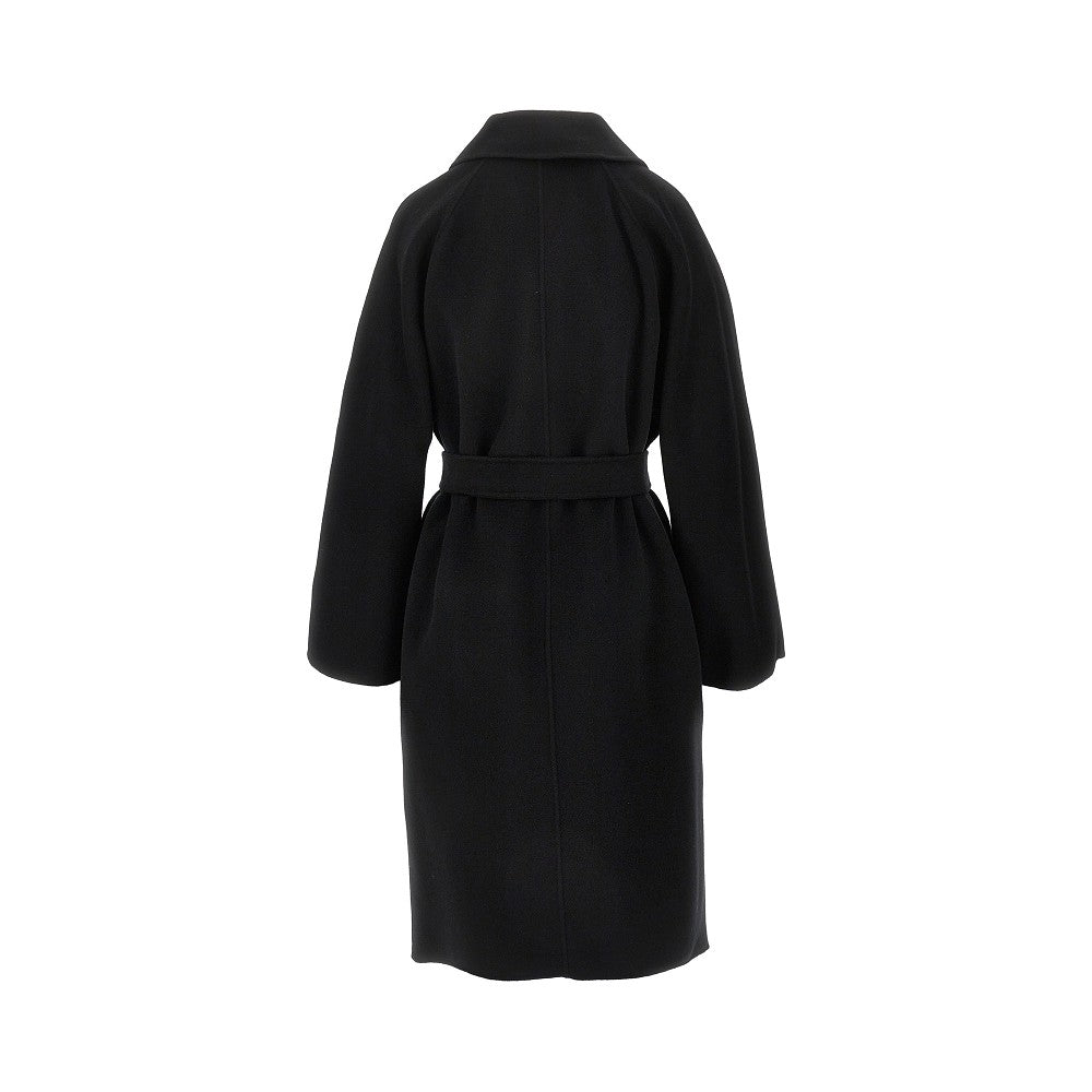 double cloth coat with belt