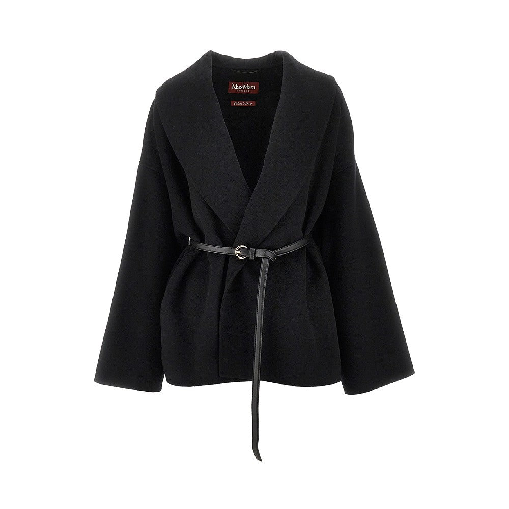 MAX MARA STUDIO 38 double cloth with belt