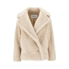 wool-blend short coat