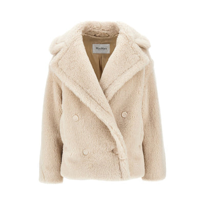 wool-blend short coat
