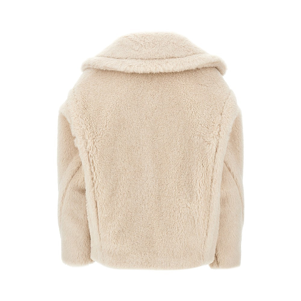 wool-blend short coat