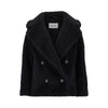 wool-blend short coat