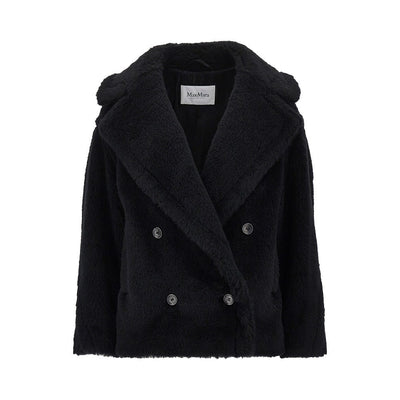 wool-blend short coat
