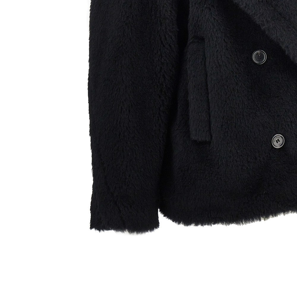 wool-blend short coat