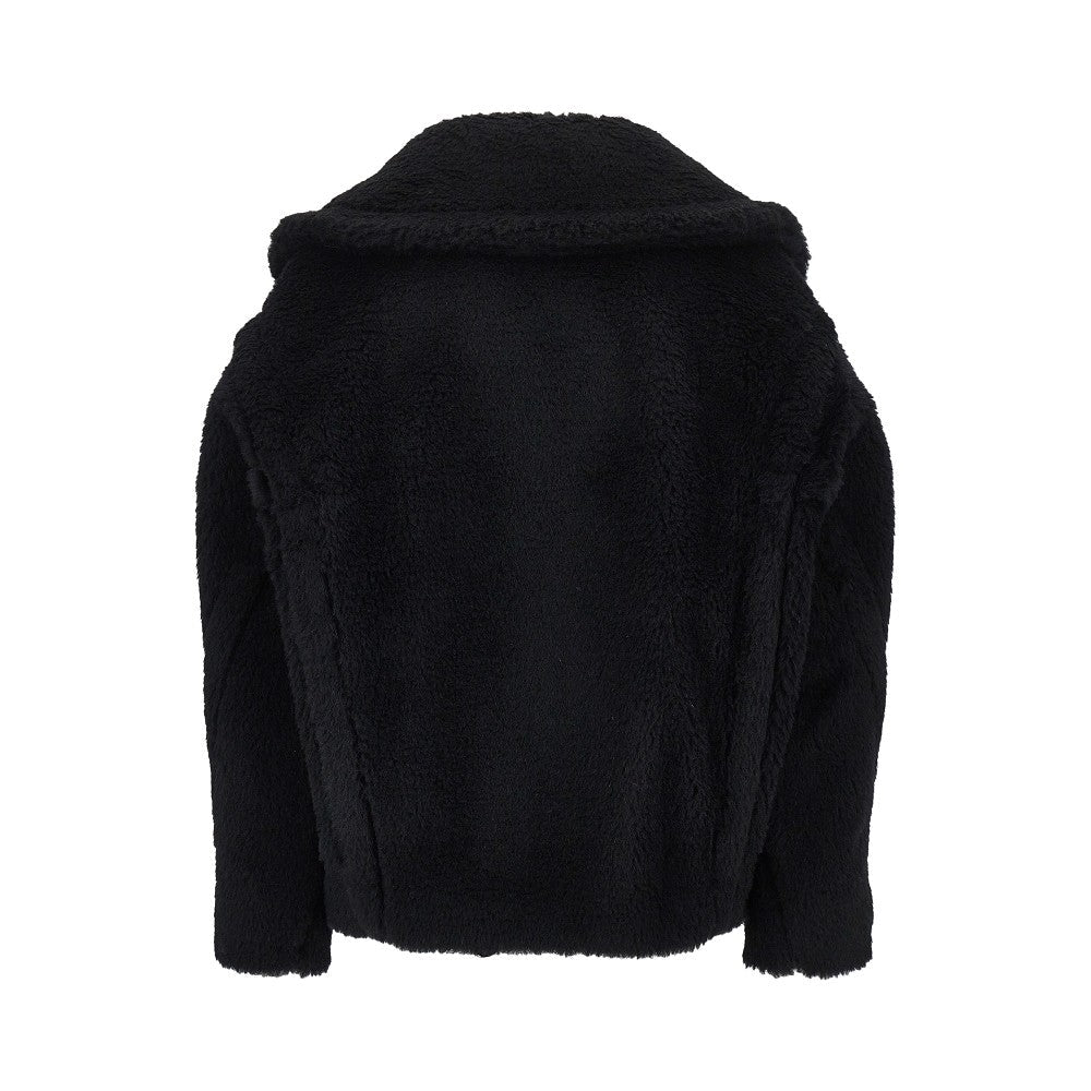 wool-blend short coat