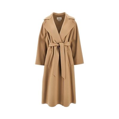 midi cloth coat with belt