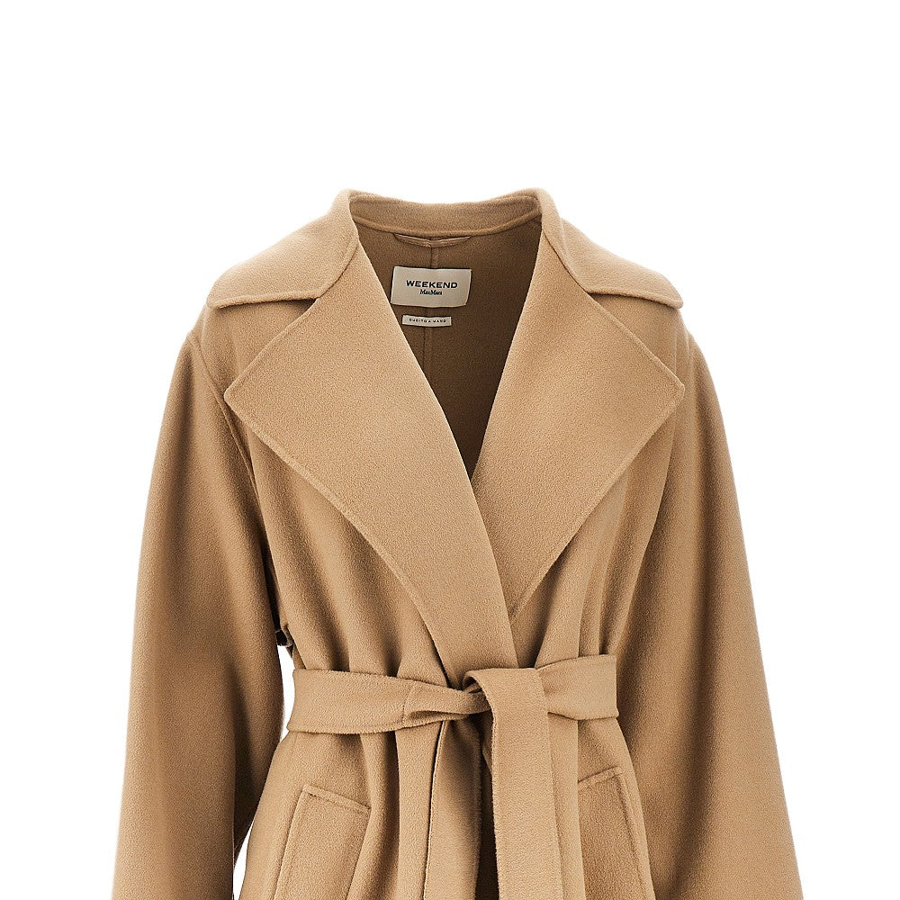 midi cloth coat with belt