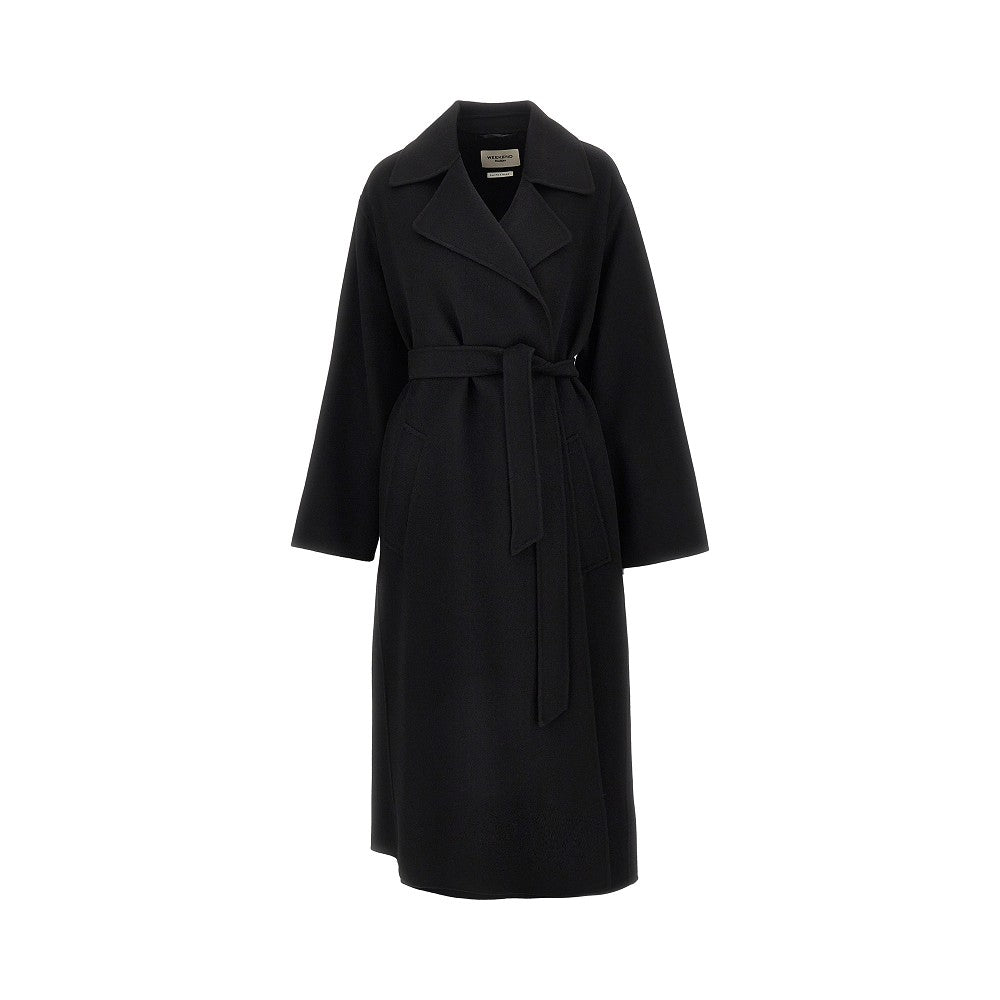 midi cloth coat with belt