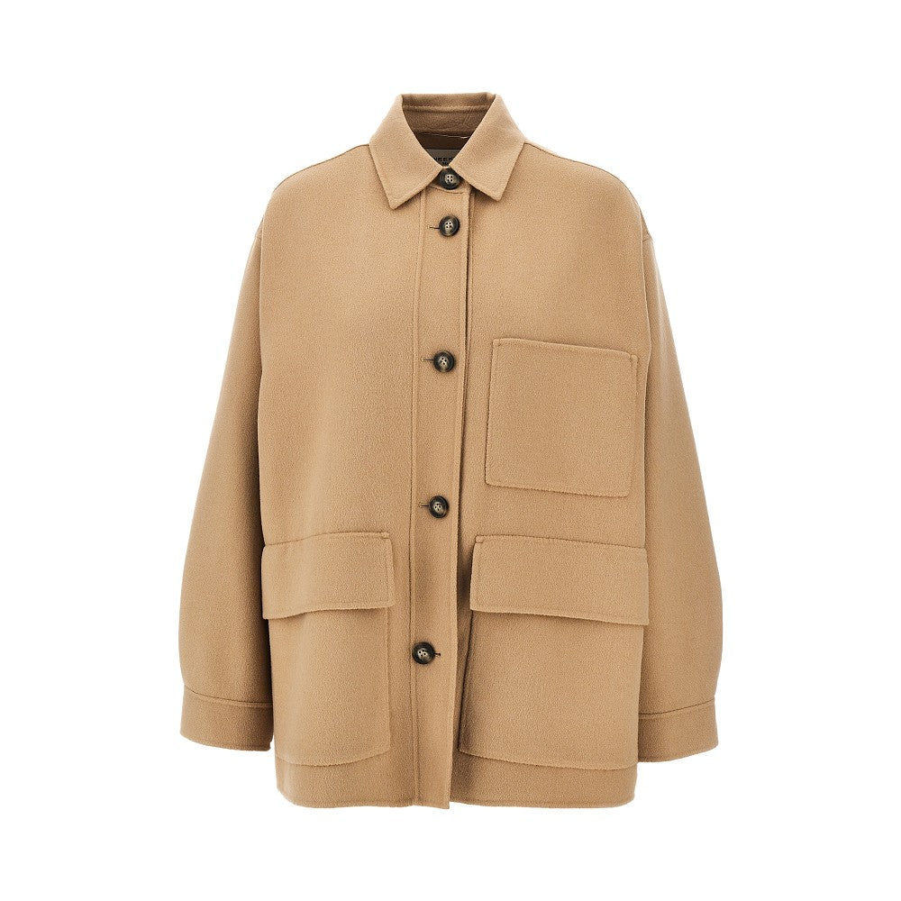 virgin wool-blend cloth jacket