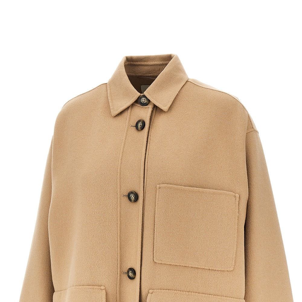 virgin wool-blend cloth jacket