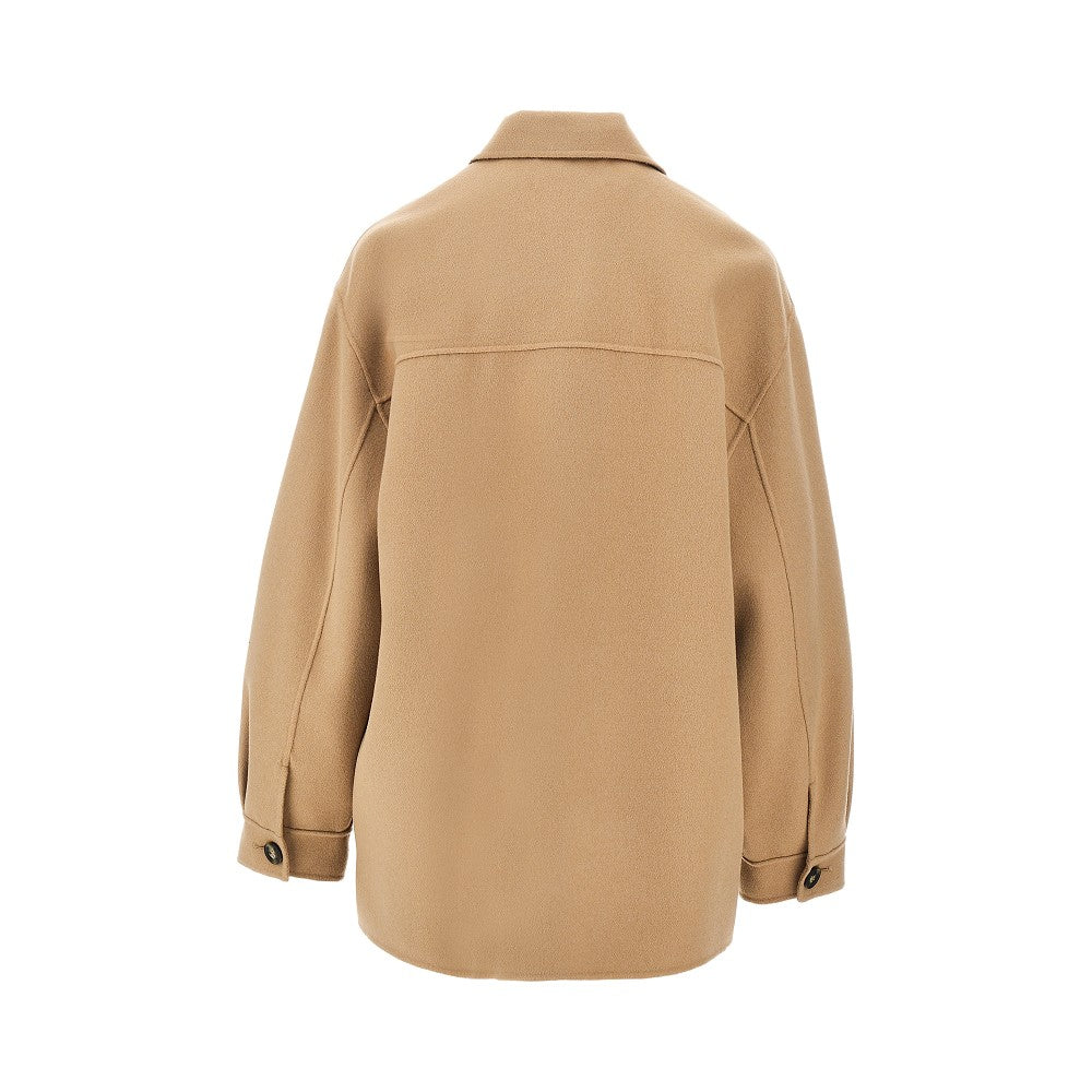 virgin wool-blend cloth jacket