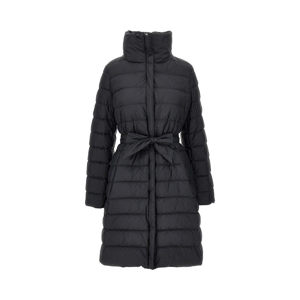 padded nylon long downjacket