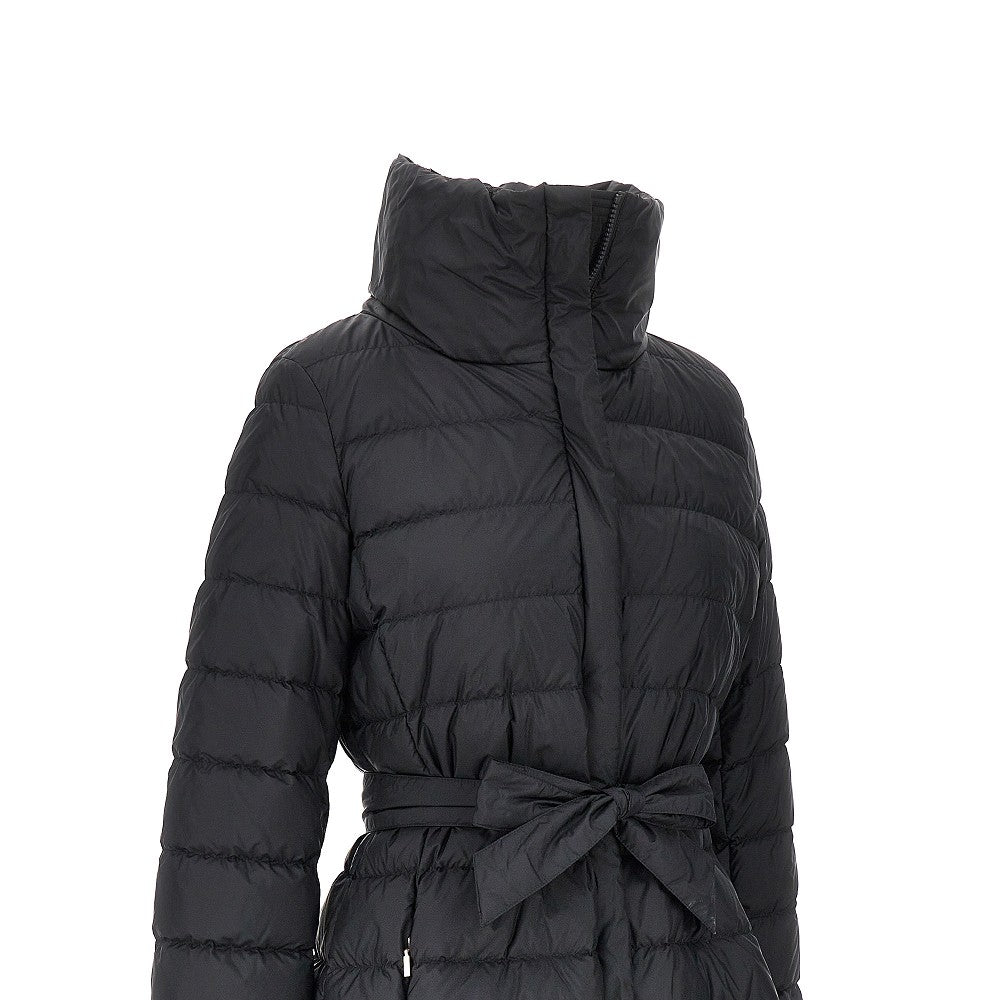 padded nylon long downjacket