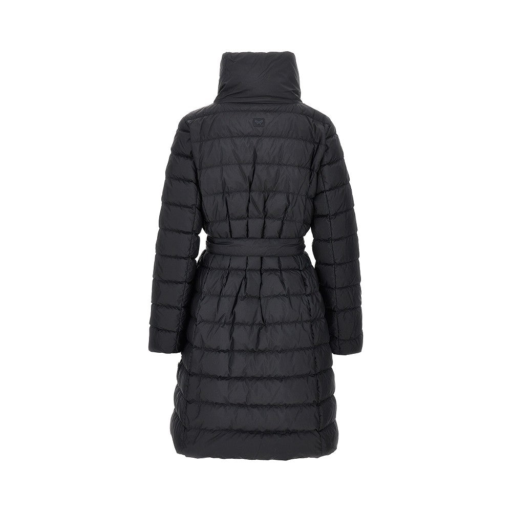 padded nylon long downjacket