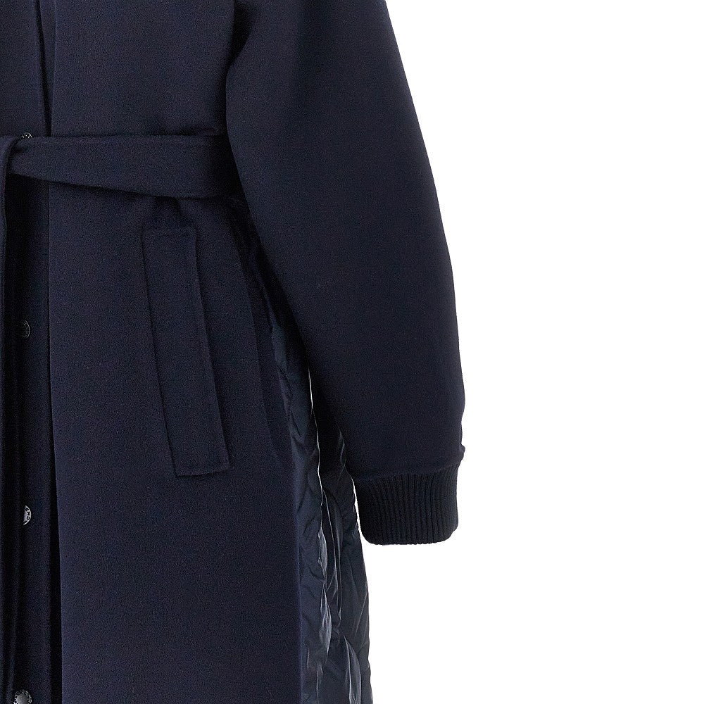 nylon and virgin wool coat