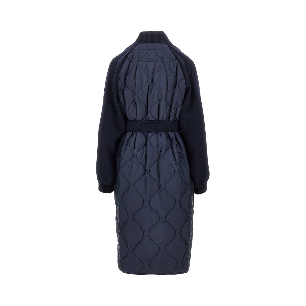 nylon and virgin wool coat