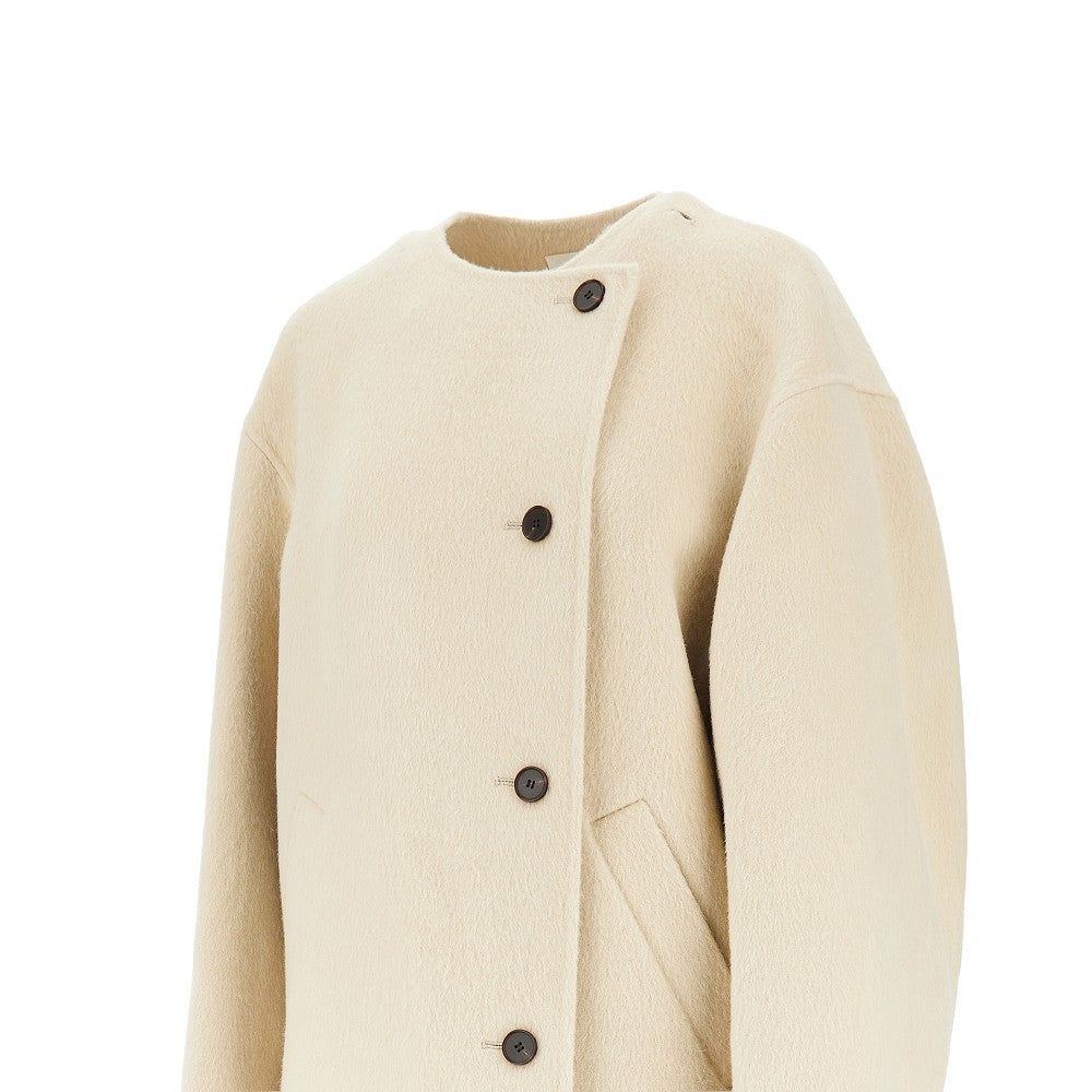 ROHE 36 double coat with fringed scarf