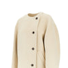 double coat with fringed scarf