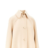 VALENTINO 40 wool drap peacoat with vgold details