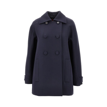 GUCCI 44 wool double-breasted coat