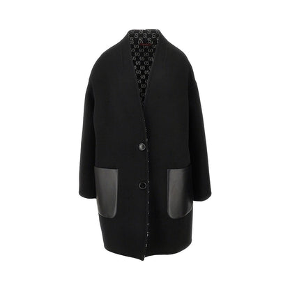 GUCCI 42 wool and silk reversible coat