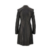 nappa leather single-breasted coat