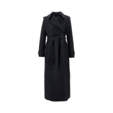 HARRIS WHARF LONDON 46 pressed wool trench coat