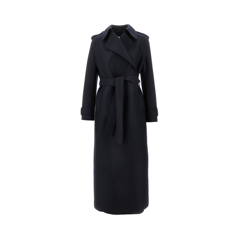 HARRIS WHARF LONDON 46 pressed wool trench coat