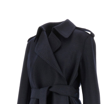 HARRIS WHARF LONDON 46 pressed wool trench coat