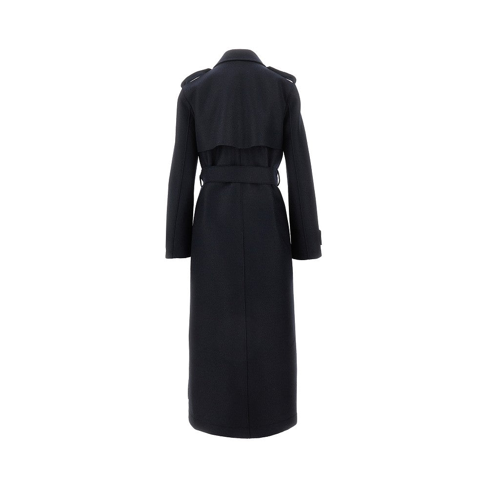 HARRIS WHARF LONDON 46 pressed wool trench coat