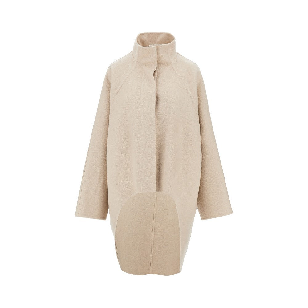 ALAIA 38 cashmere asymmetrical coat