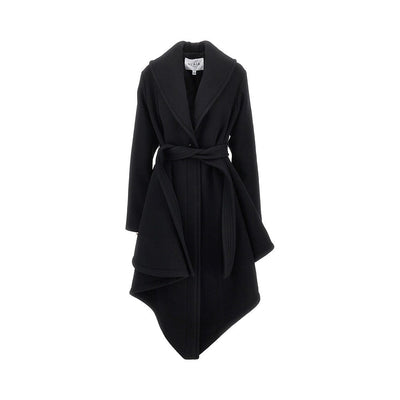 wool robe coat with belt