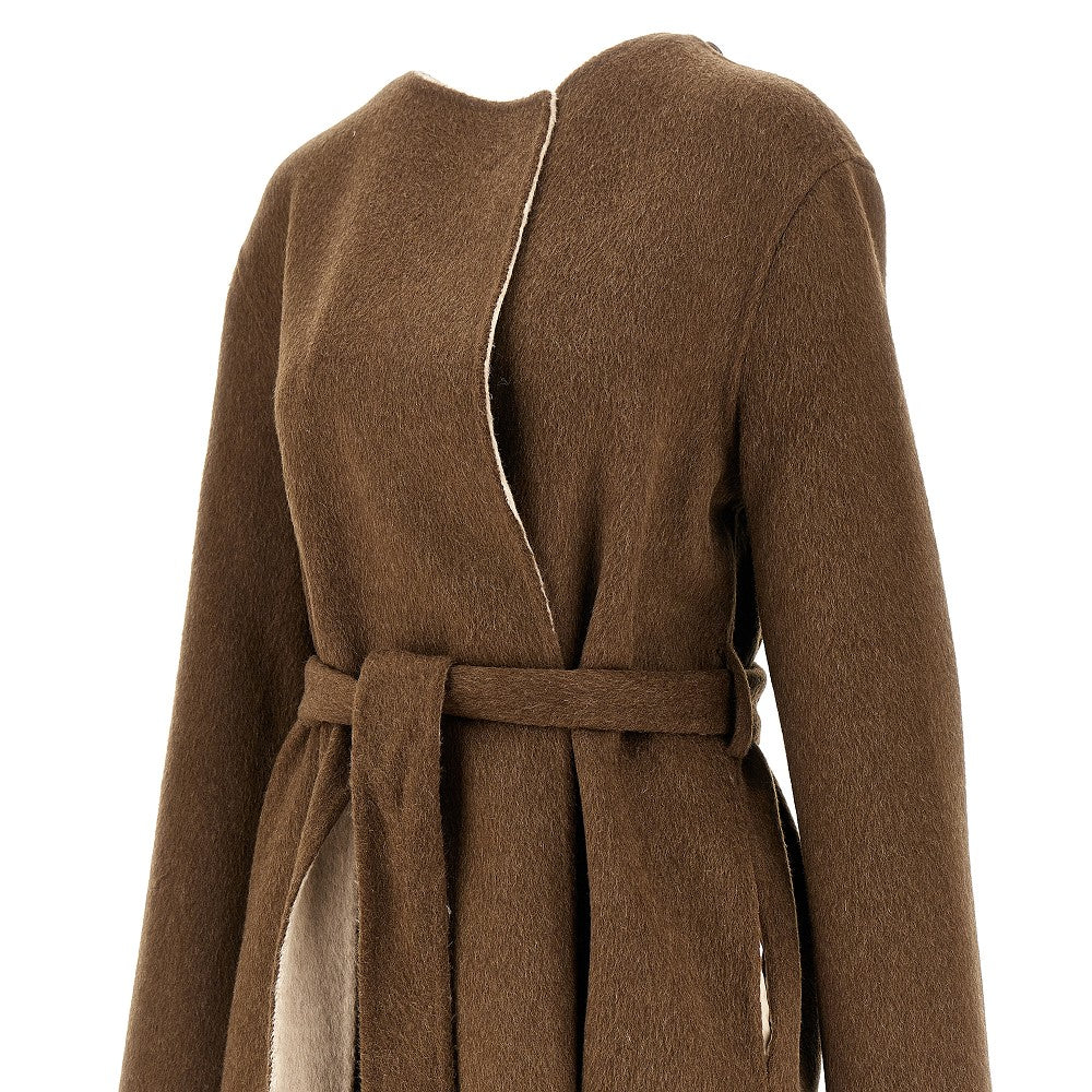 P.A.R.O.S.H. L reversible long wool coat with scarf