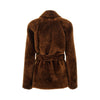 fur belted robe jacket