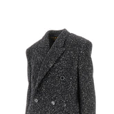 DOLCE&GABBANA 42 mouliné wool and silk blend long coat