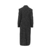 DOLCE&GABBANA 42 mouliné wool and silk blend long coat