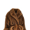 farrah faux fur long trench coat