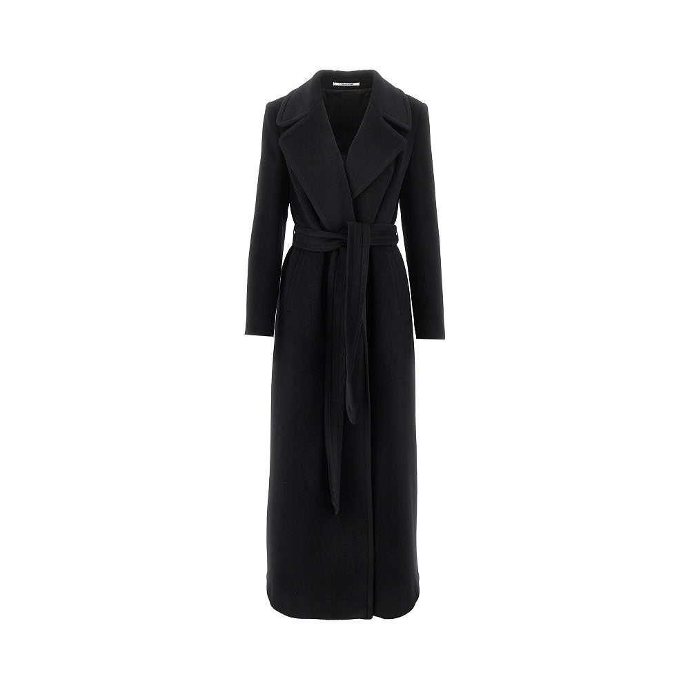 TAGLIATORE 40 wool cloth long coat with belt