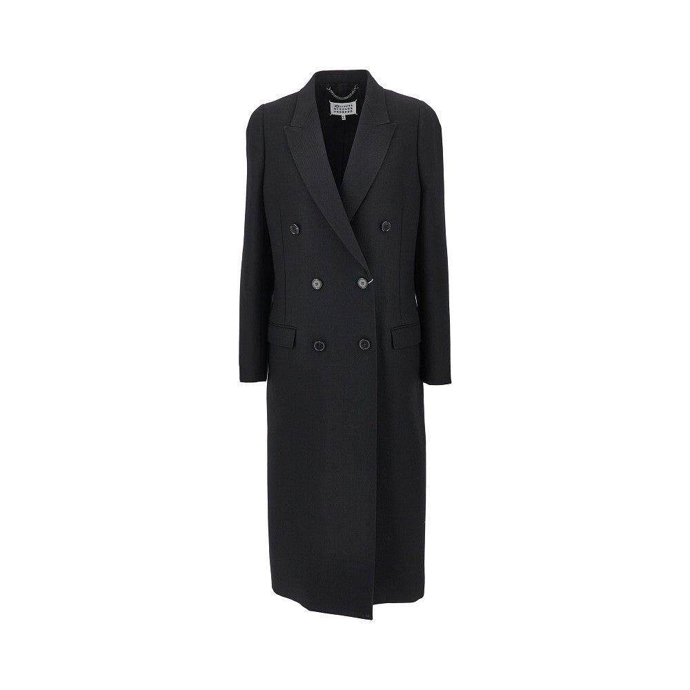stockman shoulder long wool coat