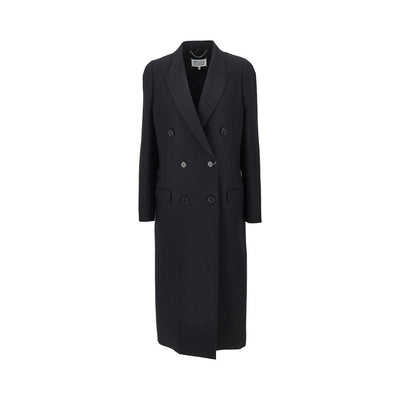 stockman shoulder long wool coat