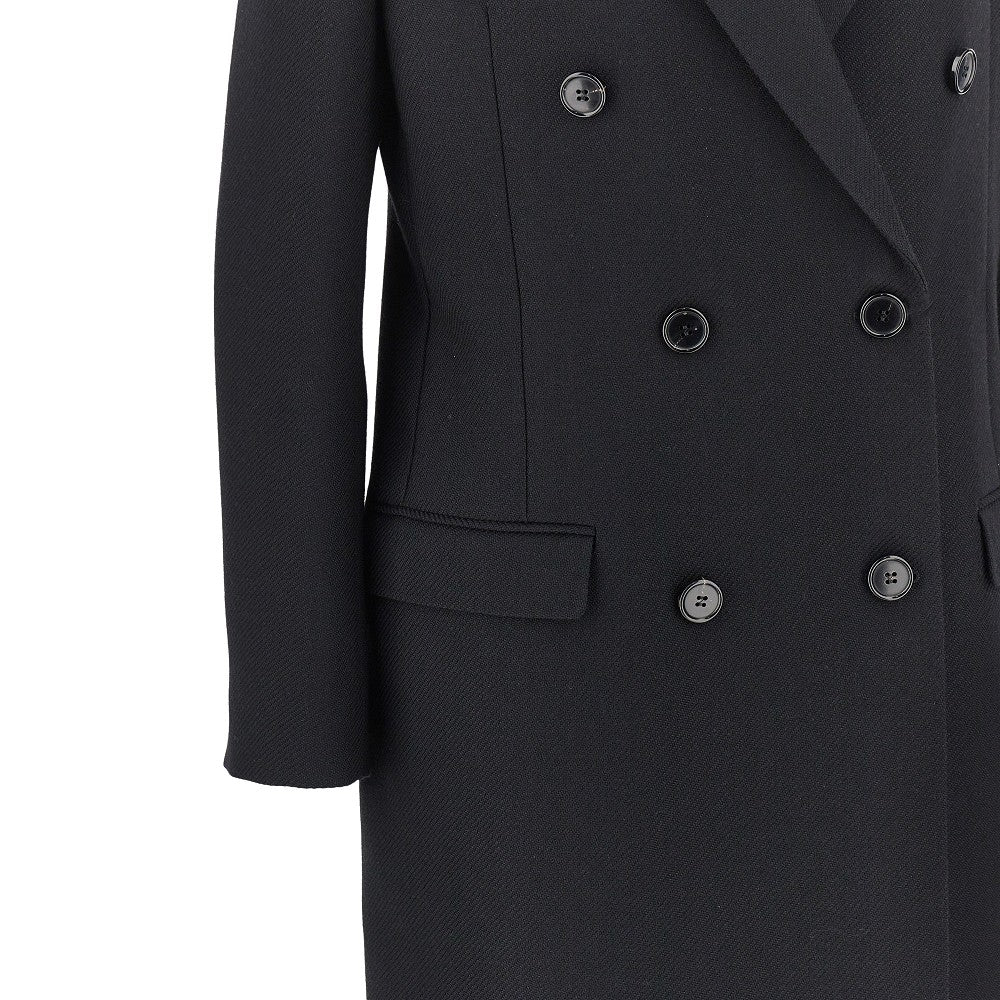 MAISON MARGIELA 42 stockman shoulder long wool coat
