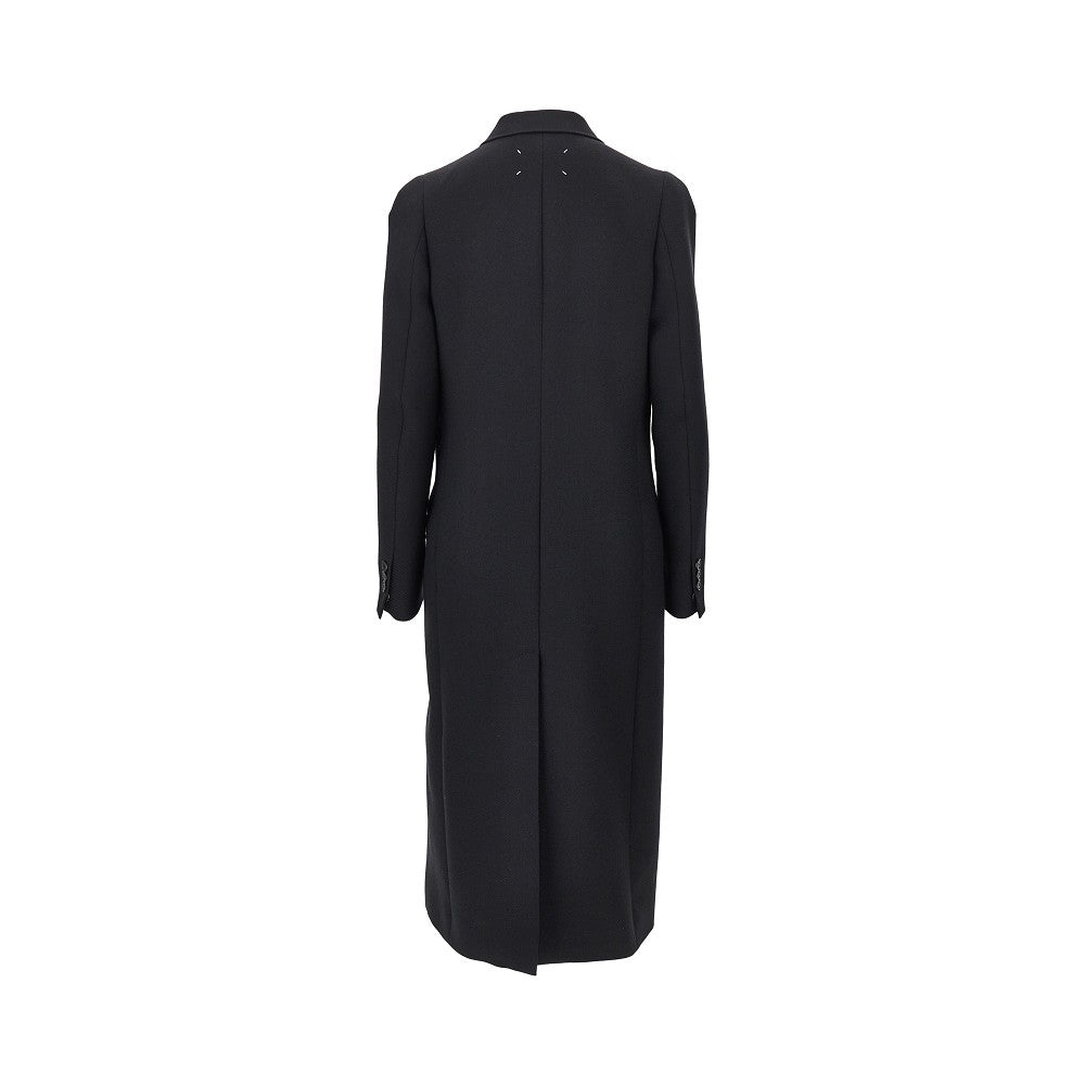 stockman shoulder long wool coat