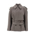 MM6 42 short trench coat with raw-cut hem