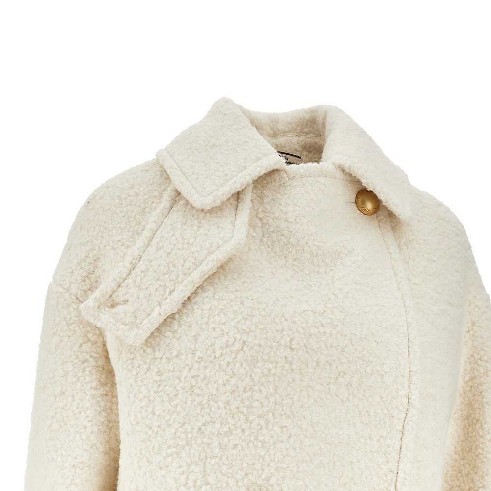 TAGLIATORE 44 bouclé wool-blend double-breasted coat